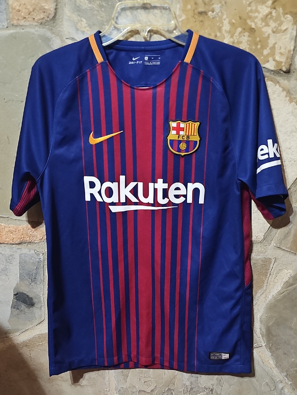 FC Barcelona Nike 2017 2018 Home Soccer Jersey Shirt Men's Size M Medium Messi